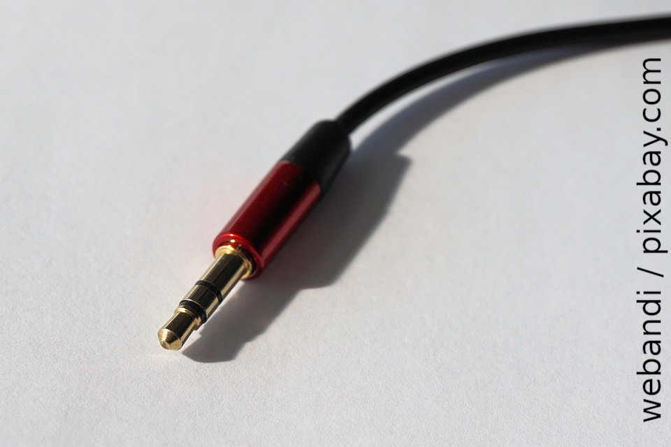 Bild eines 3,5 mm Klinkensteckers (Kopfhöreranschluss)