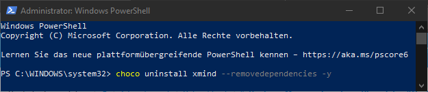 PowerShell mit einem längeren Befehl